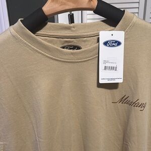 Ford Tan Short Sleeve Tee with Crew Neck